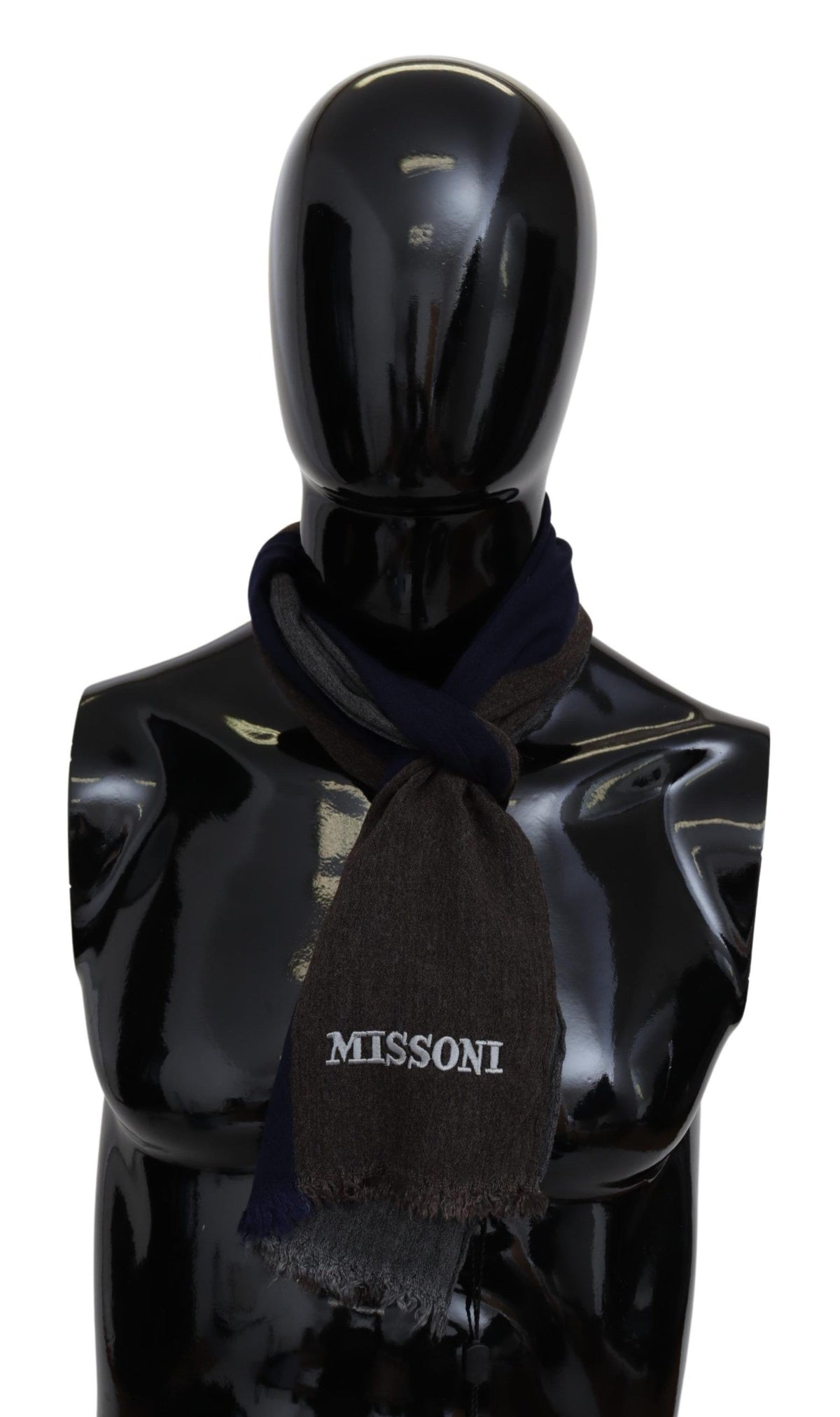 Missoni Flerfärgad Randig Ull Unisex Omlotthalsduk med Fransar