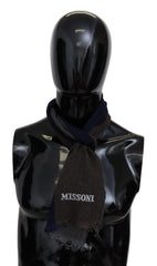 Missoni Flerfärgad Randig Ull Unisex Omlotthalsduk med Fransar