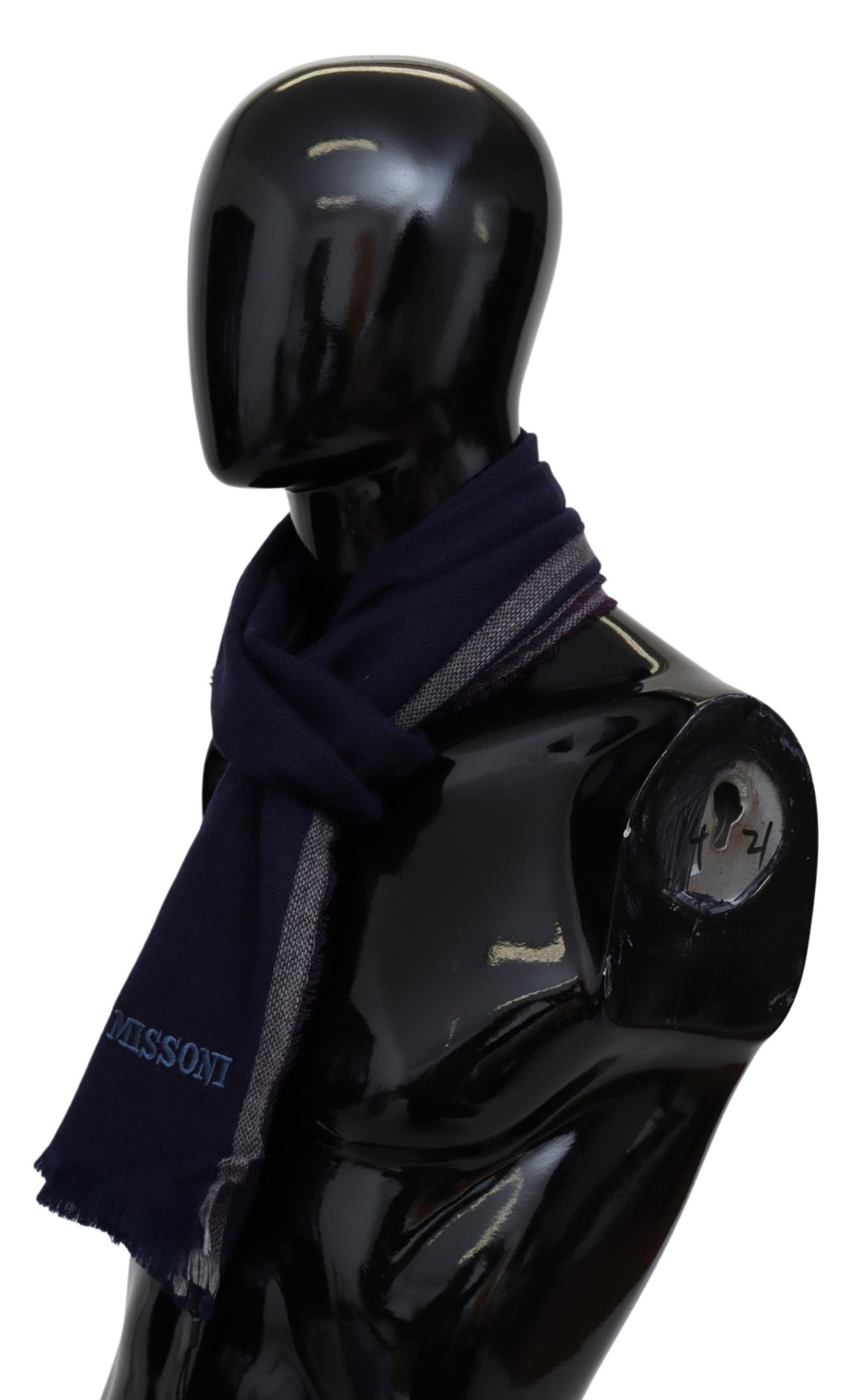 Missoni Flerfärgad Randig Ull Unisex Omlotthalsduk med Fransar