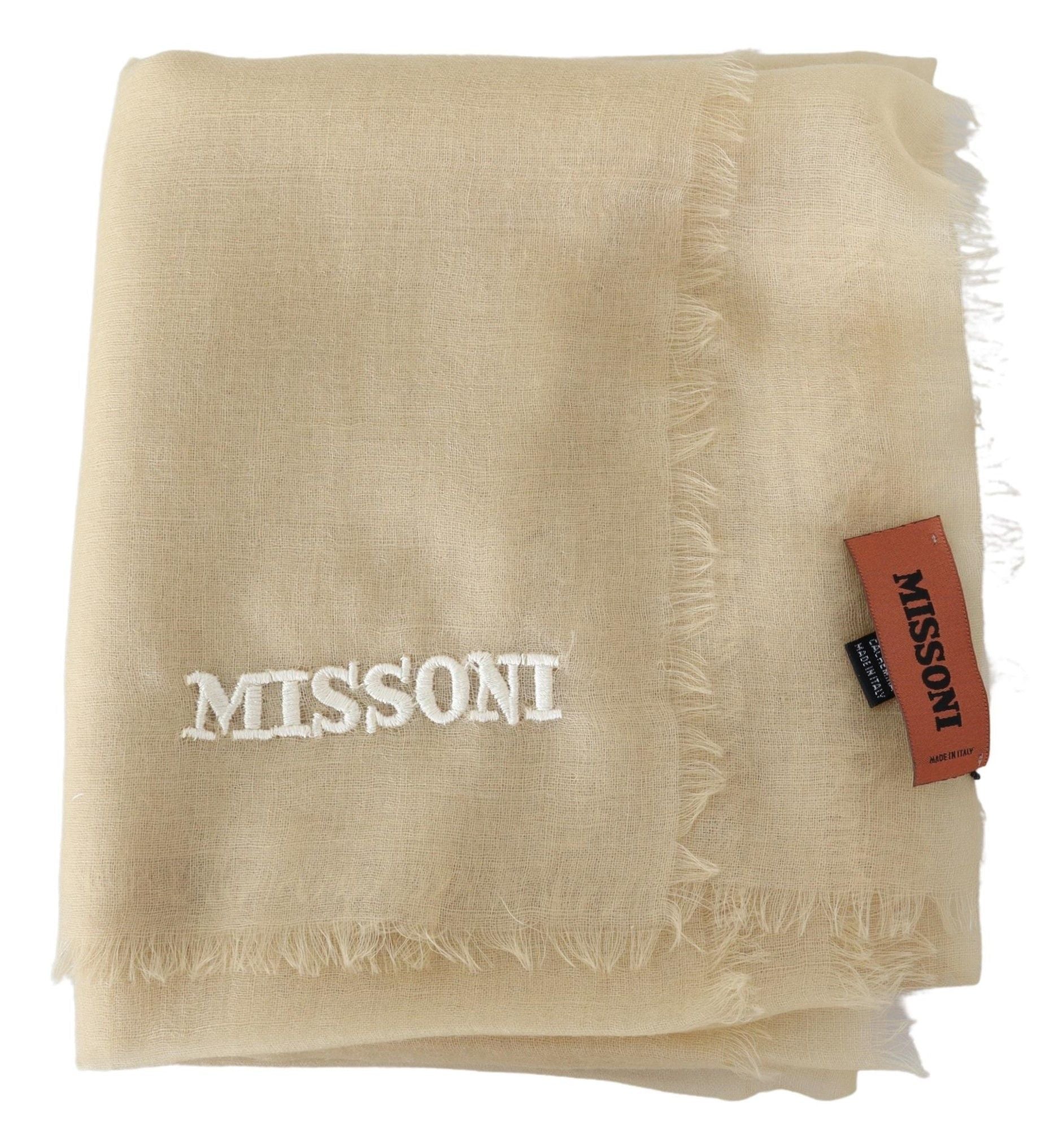 Missoni Beige Kashmir Unisex Halsduk