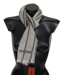 Missoni Multicolor Striped Wool Unisex Neck Wrap Scarf