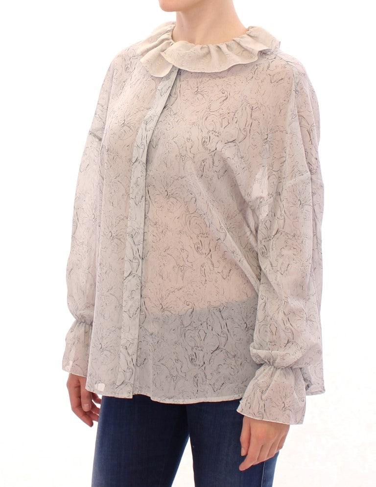 Vika Gazinskaya Blue Cotton Bluse Tunika