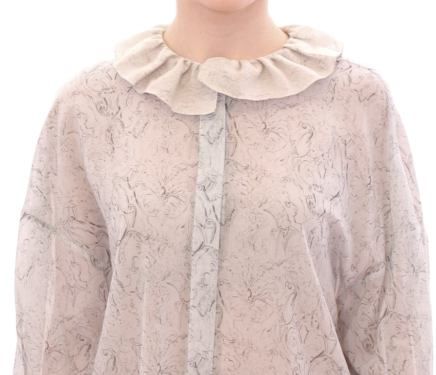 Vika Gazinskaya Blue Cotton Bluse Tunika