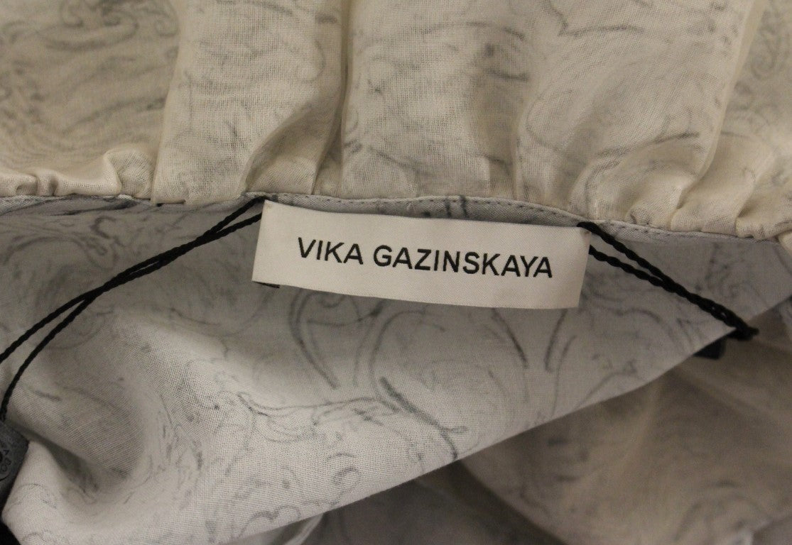 Vika Gazinskaya Blue Cotton Bluse Tunika