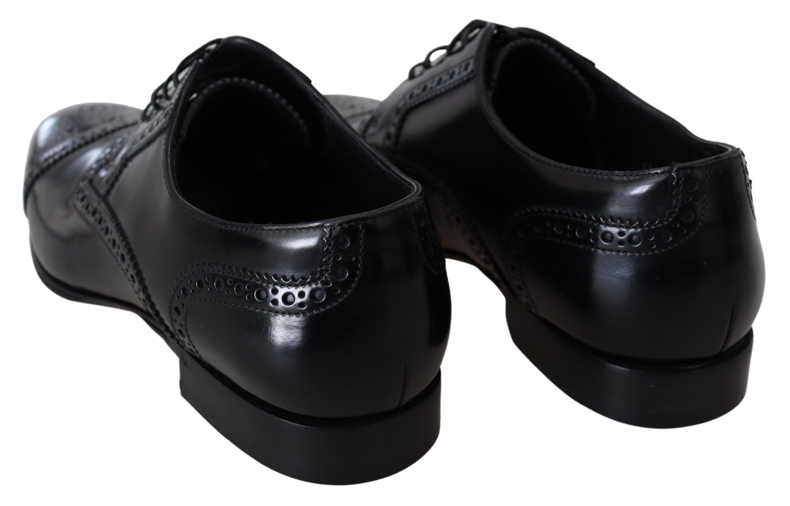 Svarte Derby-loafers i skinn for menn