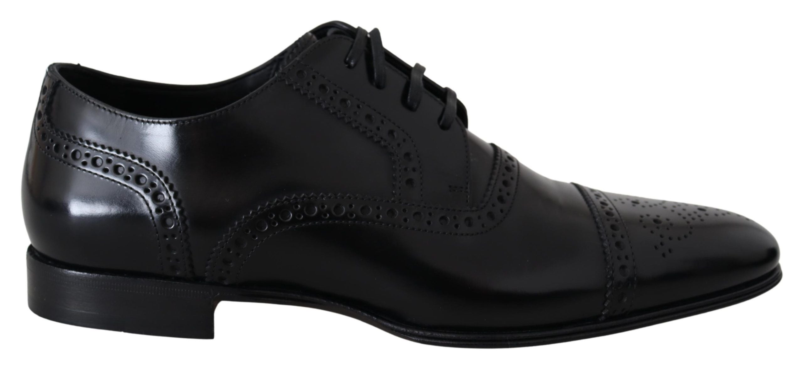 Svarte Derby-loafers i skinn for menn