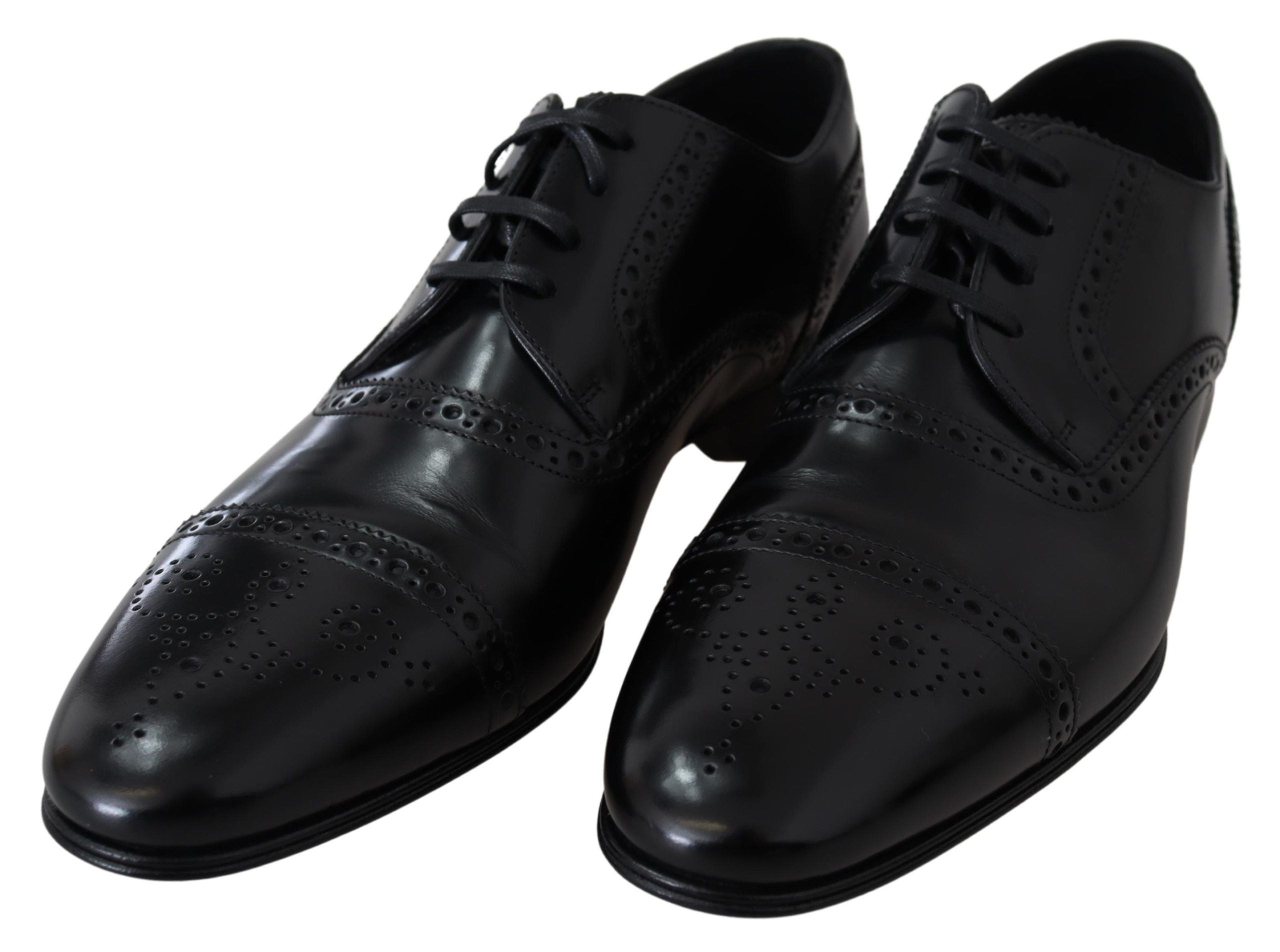 Svarte Derby-loafers i skinn for menn