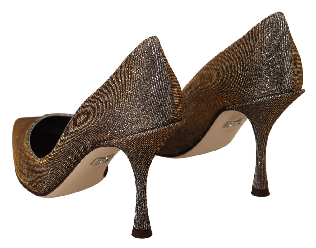 Guld Silver Tyg Klackar Pumps Skor