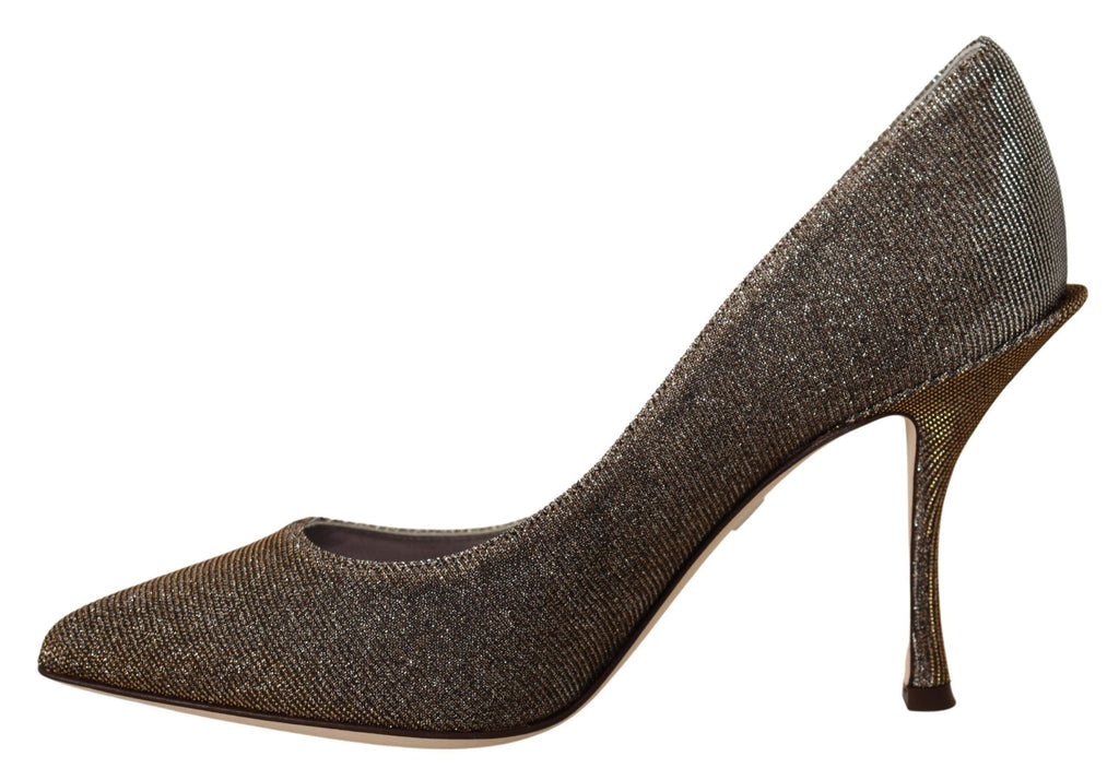 Guld Silver Tyg Klackar Pumps Skor