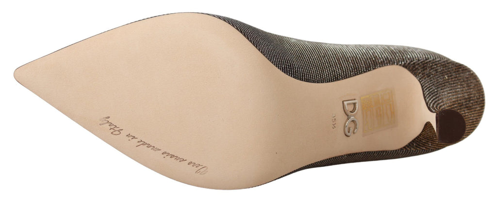 Guld Silver Tyg Klackar Pumps Skor