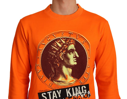 Dolce &amp; Gabbana Orange King Cæsar bomullsgenser