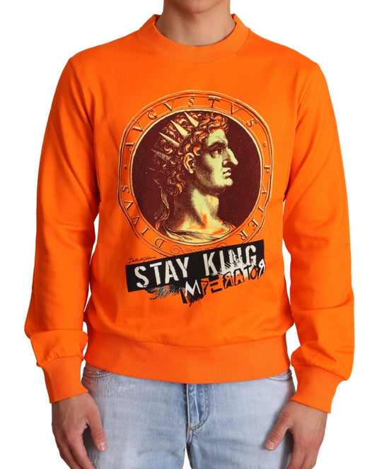 Dolce &amp; Gabbana Orange King Cæsar bomullsgenser