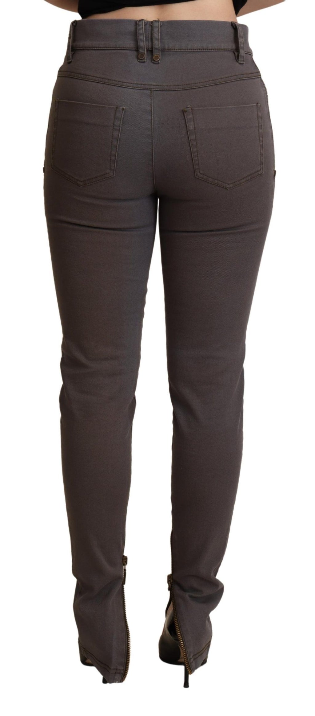 Bruna bomullsstretchiga skinny denimjeans