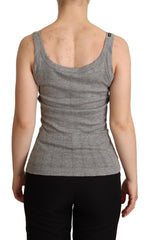 Dolce & Gabbana Gray Cotton Modal Canotta Tank Top T-shirt