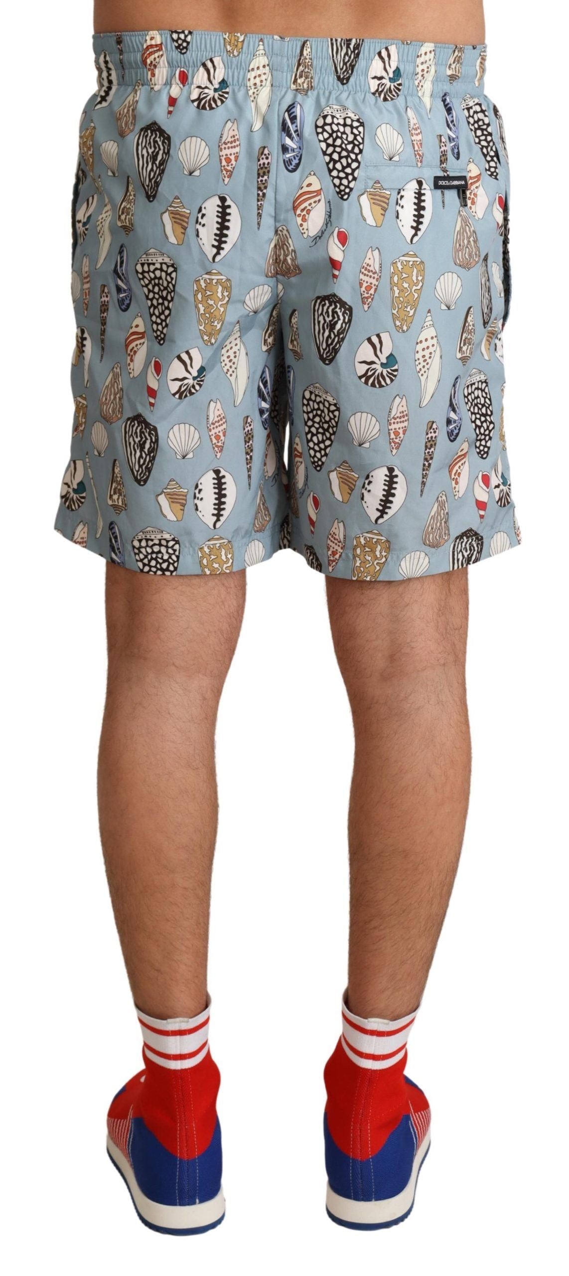 Blå snäckskal badkläder badshorts