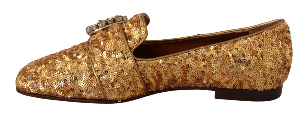 Gull Paljett Krystall Flate Dame Loafers