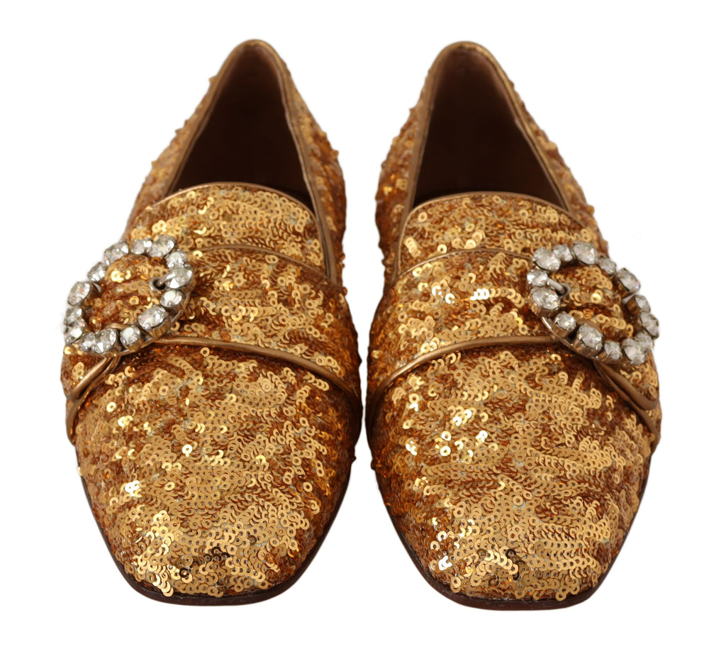 Gull Paljett Krystall Flate Dame Loafers