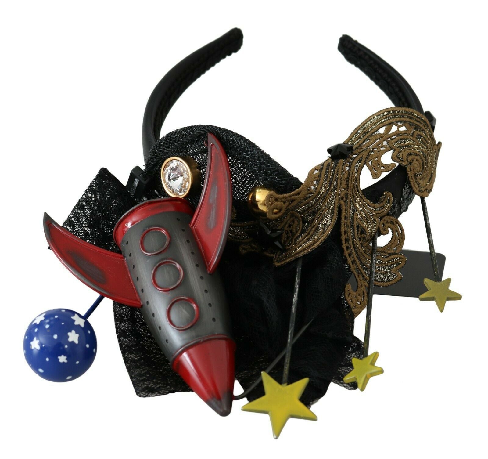 Dolce &amp; Gabbana Rocket Crystal Stars Tiara Diadem Pannebånd