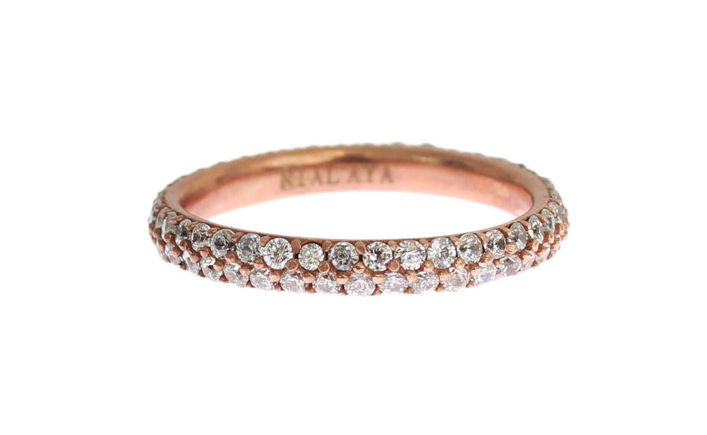 Ring i rosa guld 925 silver med klar CZ