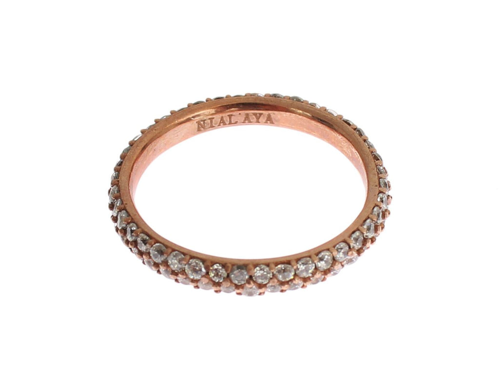 Ring i rosa guld 925 silver med klar CZ