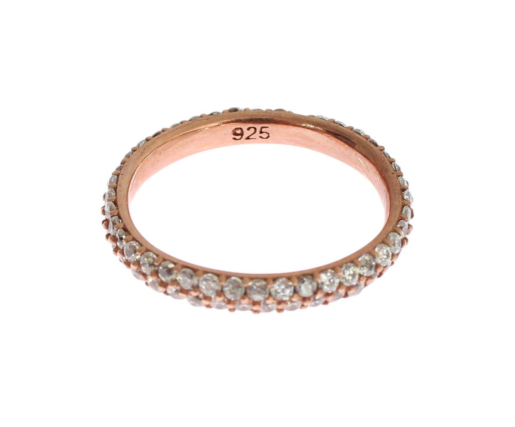 Ring i rosa guld 925 silver med klar CZ