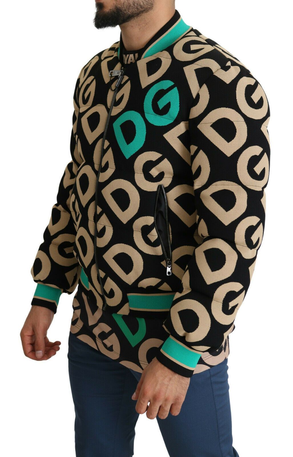 Dolce &amp; Gabbana Flerfärgad DGMILLENNIALS Logotypmönstrad Jacka