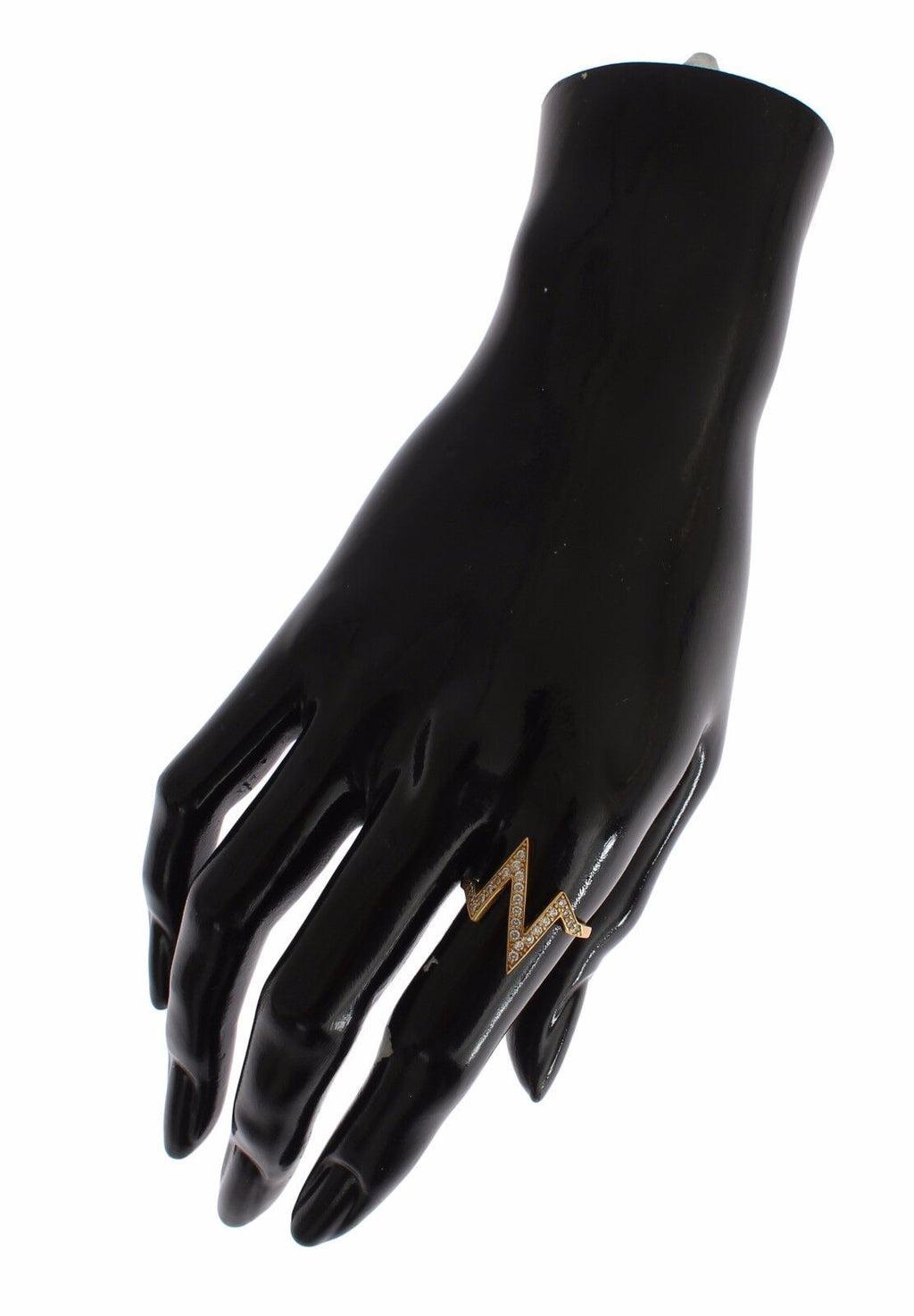 Guld 925 Silver Damring med Klar CZ 18K