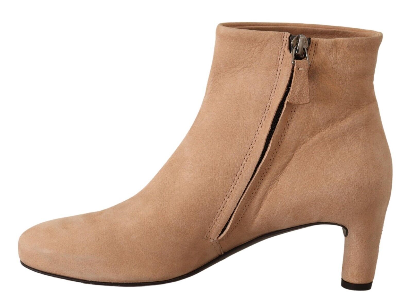 Beige mocka läder med klackar pumps stövlar skor