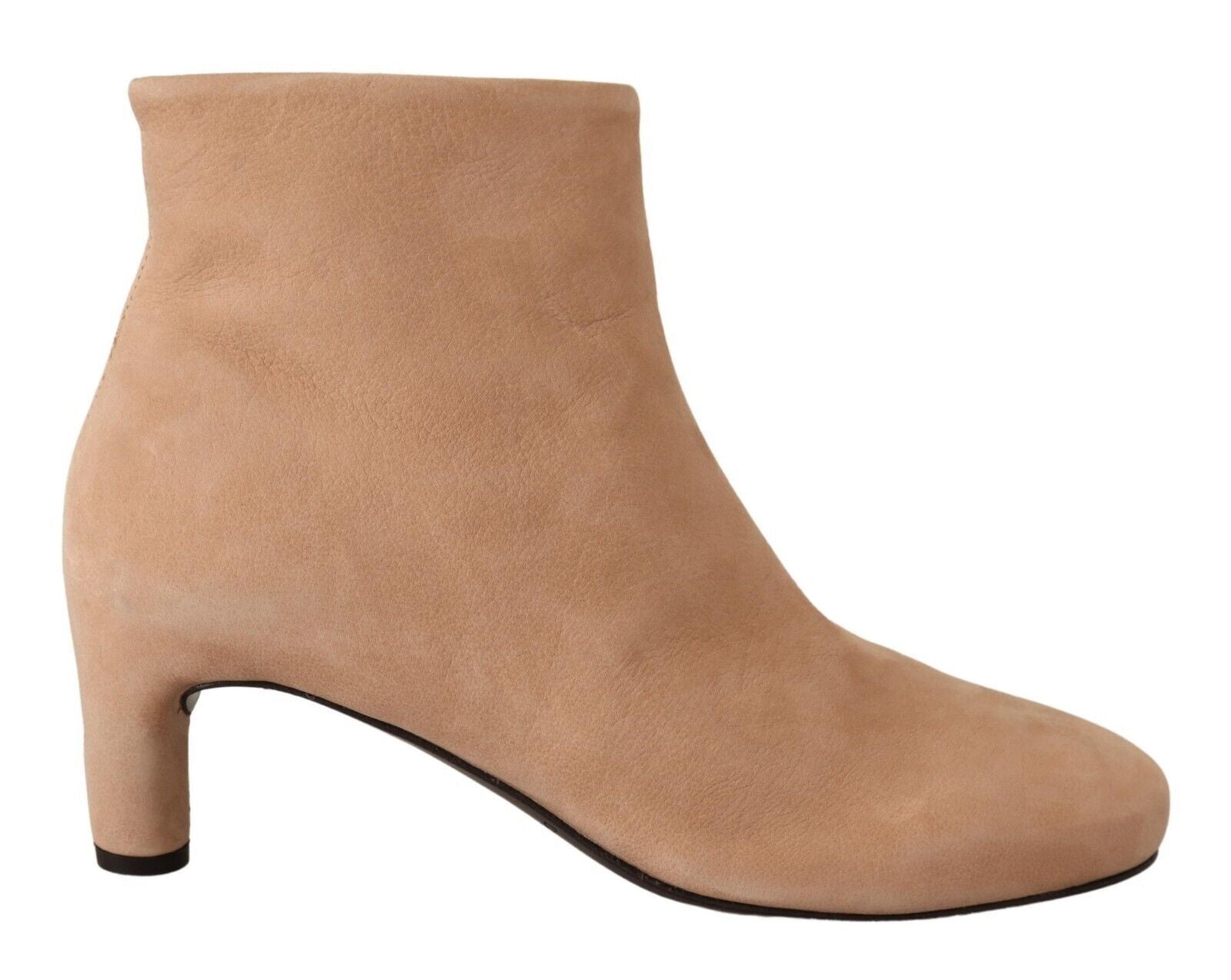 Beige mocka läder med klackar pumps stövlar skor
