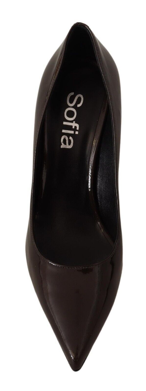 Bruna lackskor med stilettklack och pumps