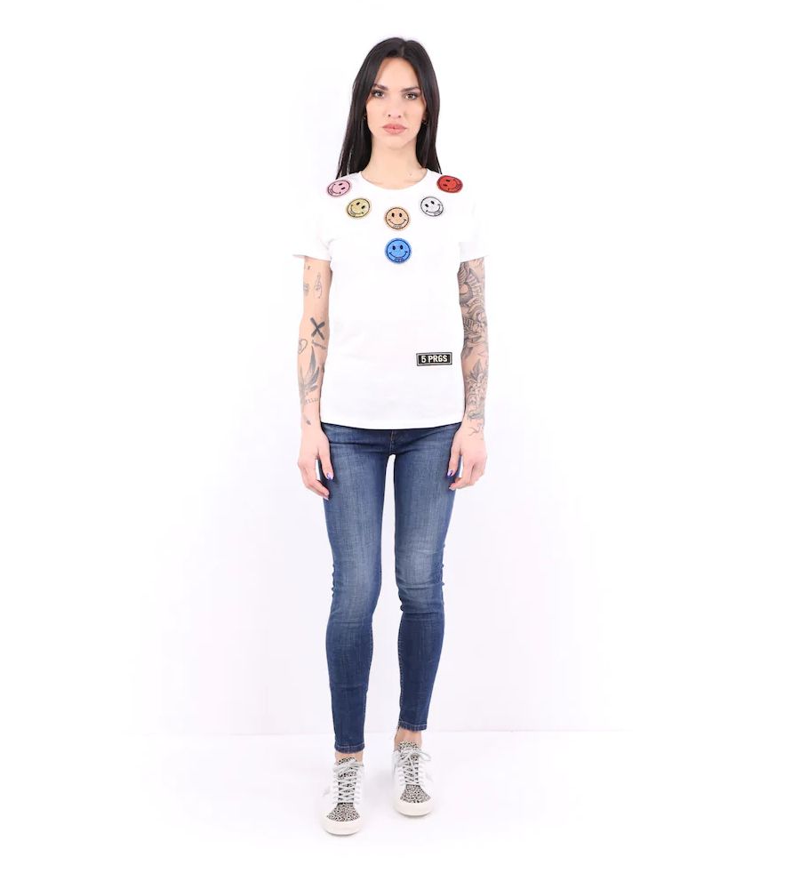 Blå bomullsjeans för kvinnor