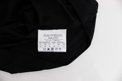 Roccobarocco Svart Utsmykket Jersey Mini Skjørt Kort Kjole