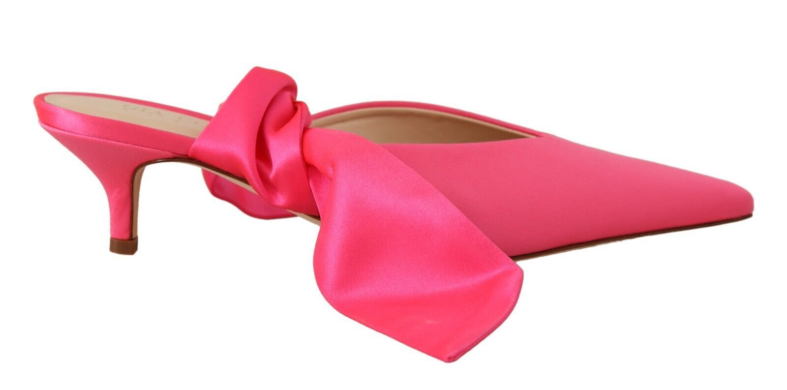 Rosa Läder Snörning Kitten Heels Pumps Skor