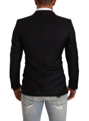 Dolce & Gabbana Black Dotted Double Breasted MARTINI Jacket