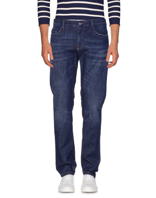 Bikkembergs Mörkblå bomull män Jeans