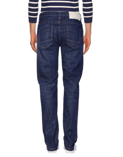 Blå bomullsjeans for menn