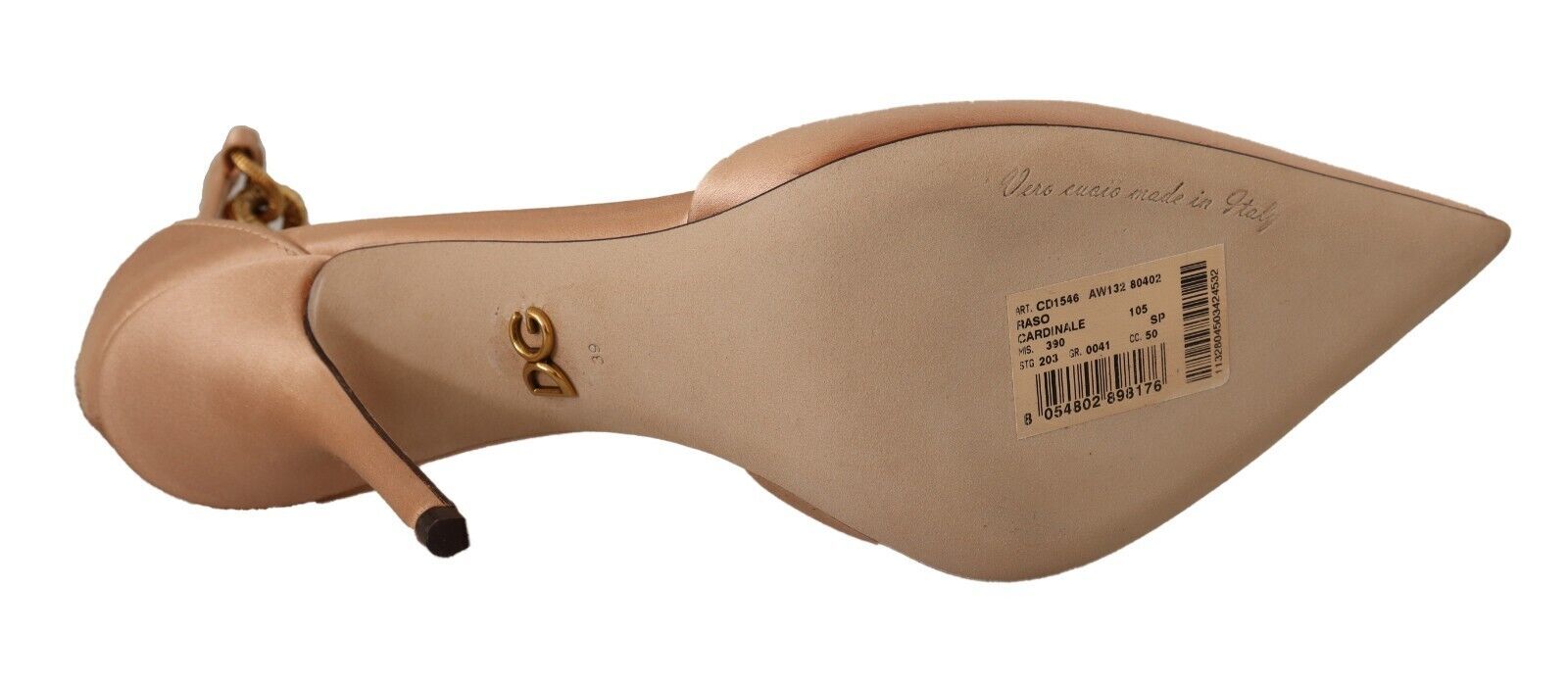 Beige Ankelkedja Med Rem Höga Klackar Pumps Skor