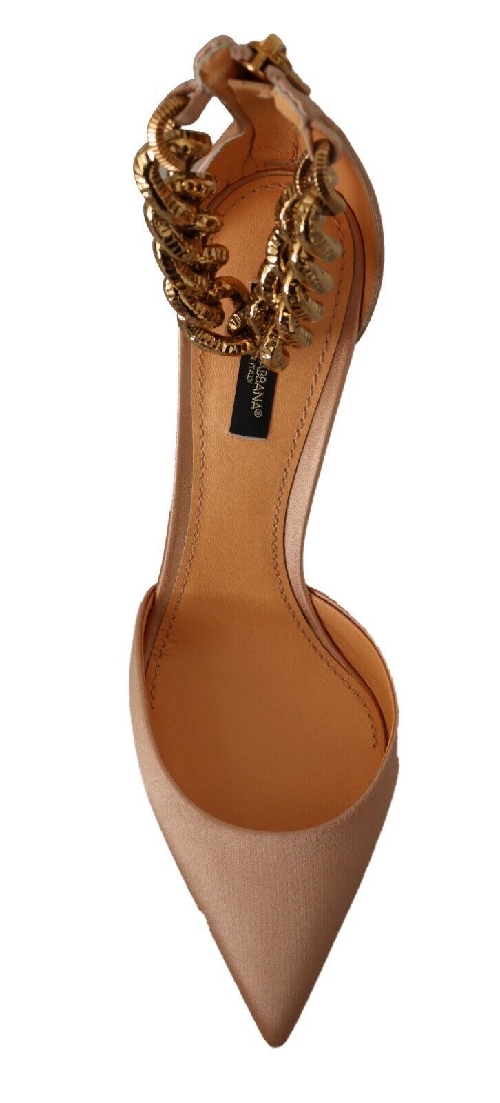 Beige Ankelkedja Med Rem Höga Klackar Pumps Skor