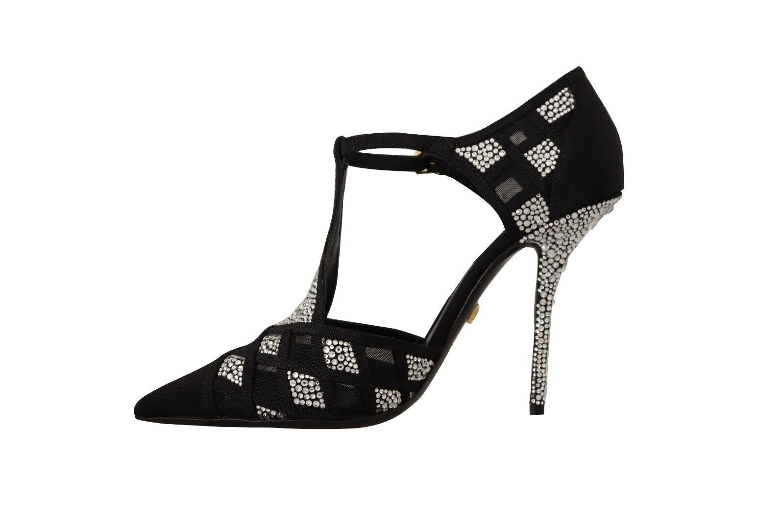 Svarta Kristaller T-rem Klackskor Pumps