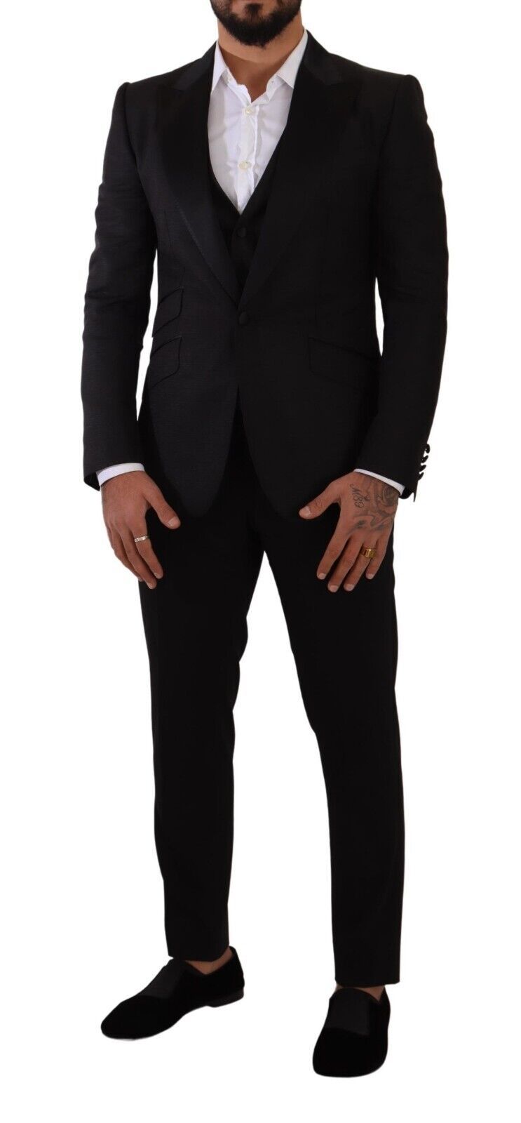 Svart Slim Fit 2-delad SICILIA-kavaj