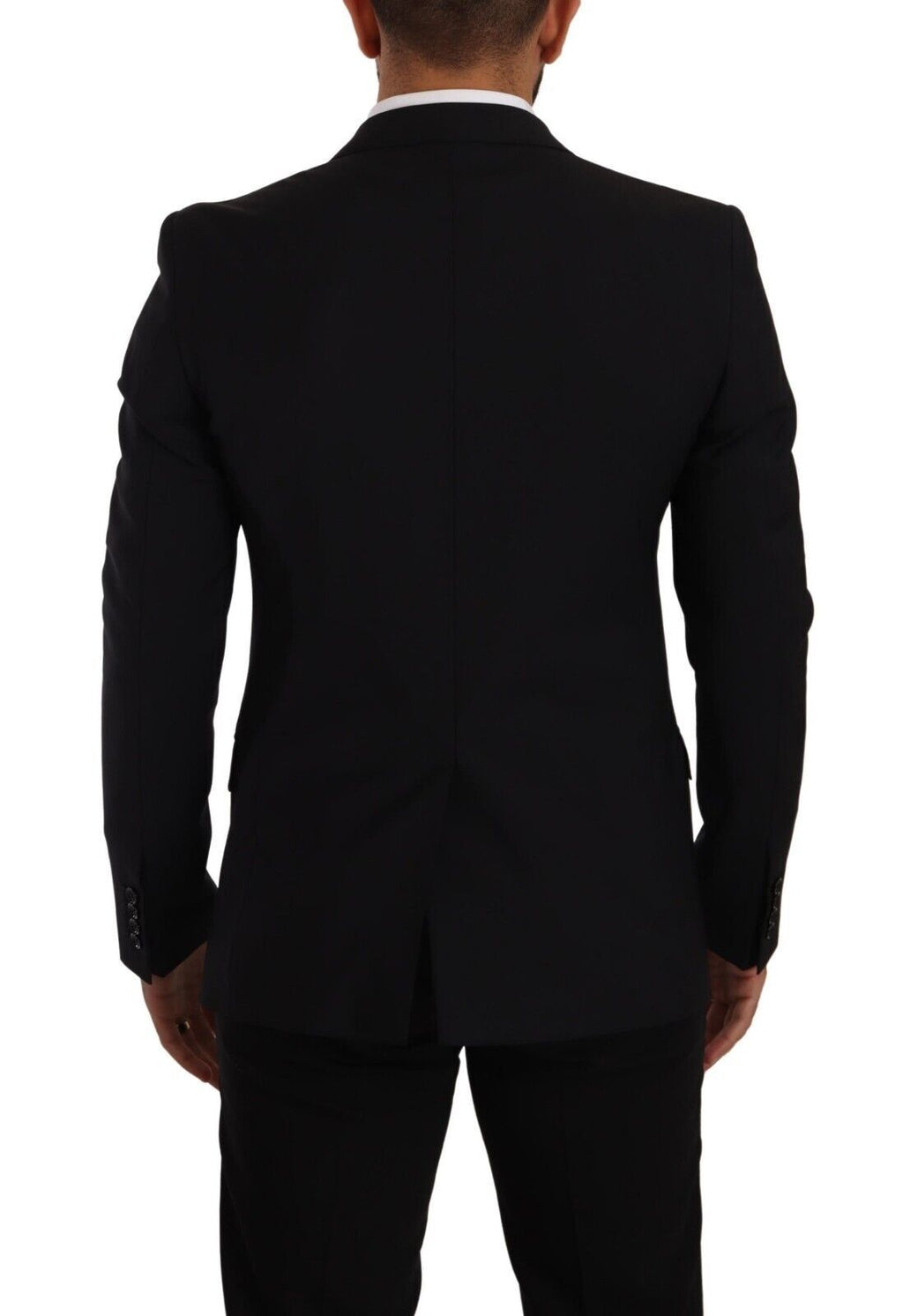 Svart slim fit väst med 2 knappar från MARTINI
