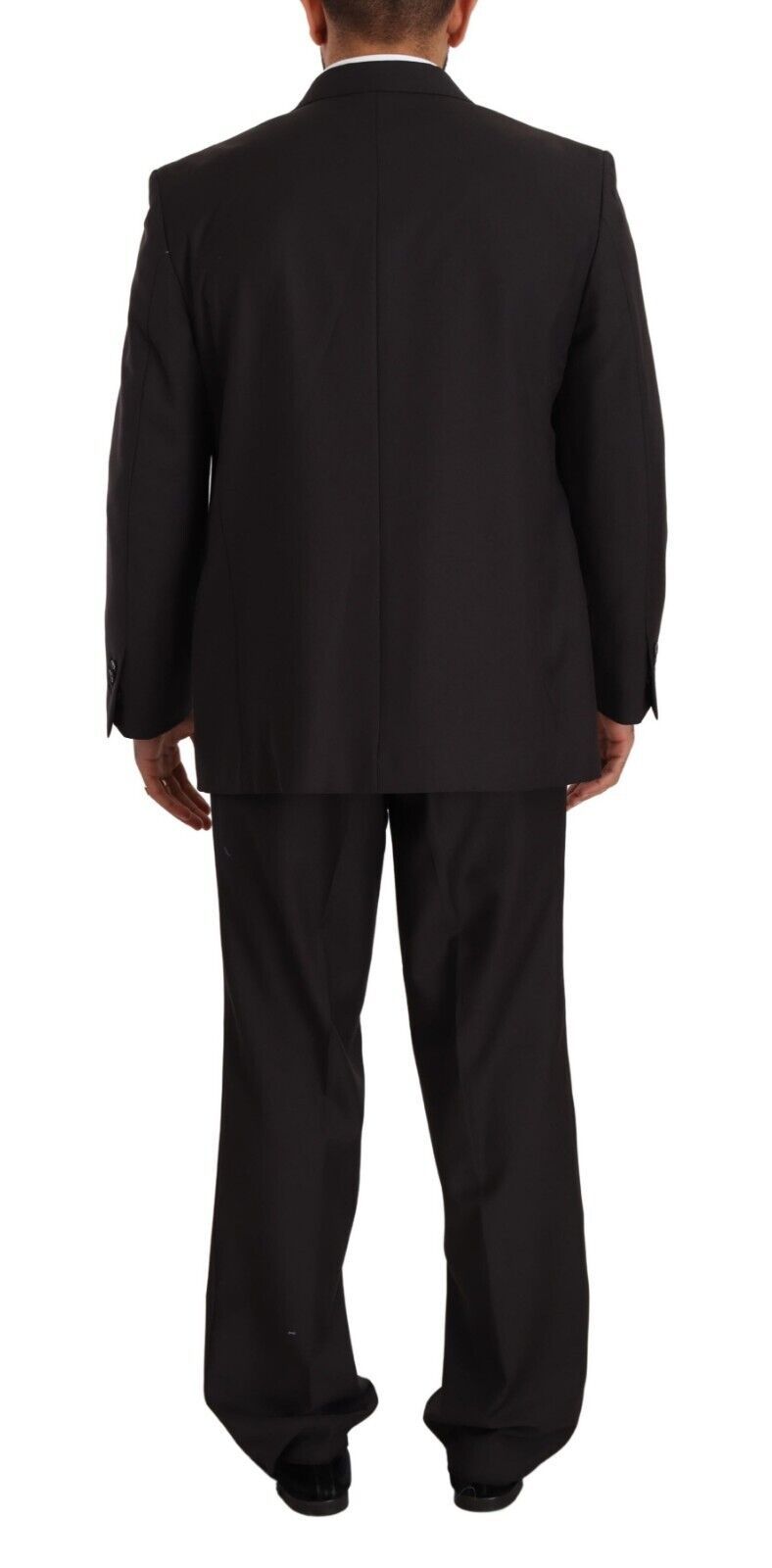 Grå polyester enkelknäppt formell kostym