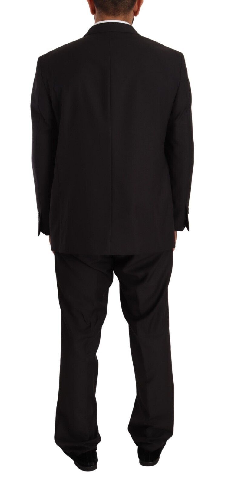 Grå polyester enkelknäppt formell kostym