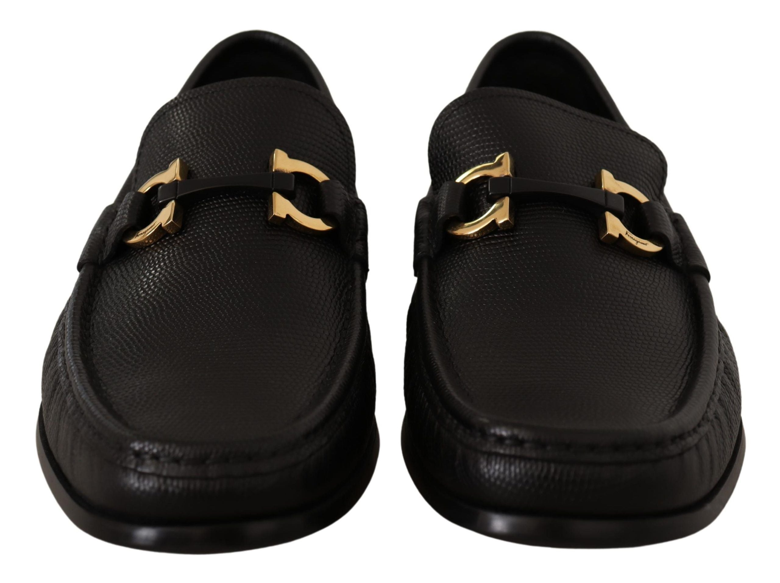 Elegante svarte loafers i kalveskinn