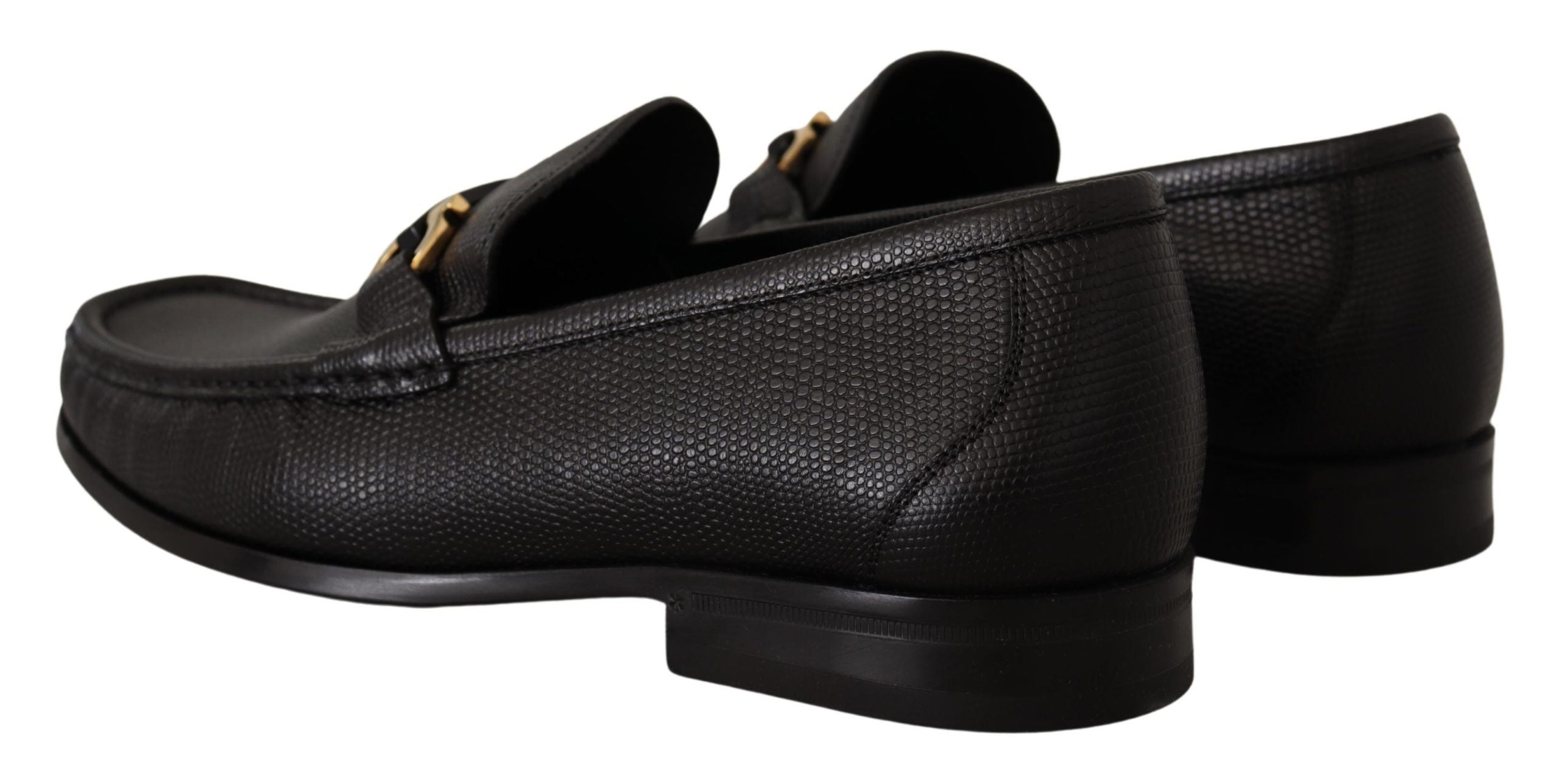 Elegante svarte loafers i kalveskinn