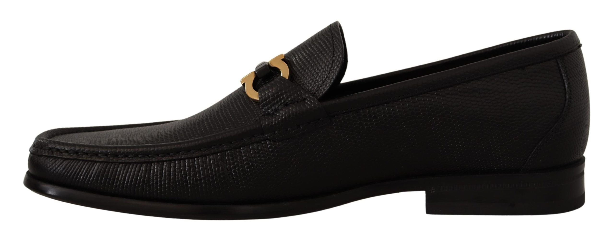 Elegante svarte loafers i kalveskinn