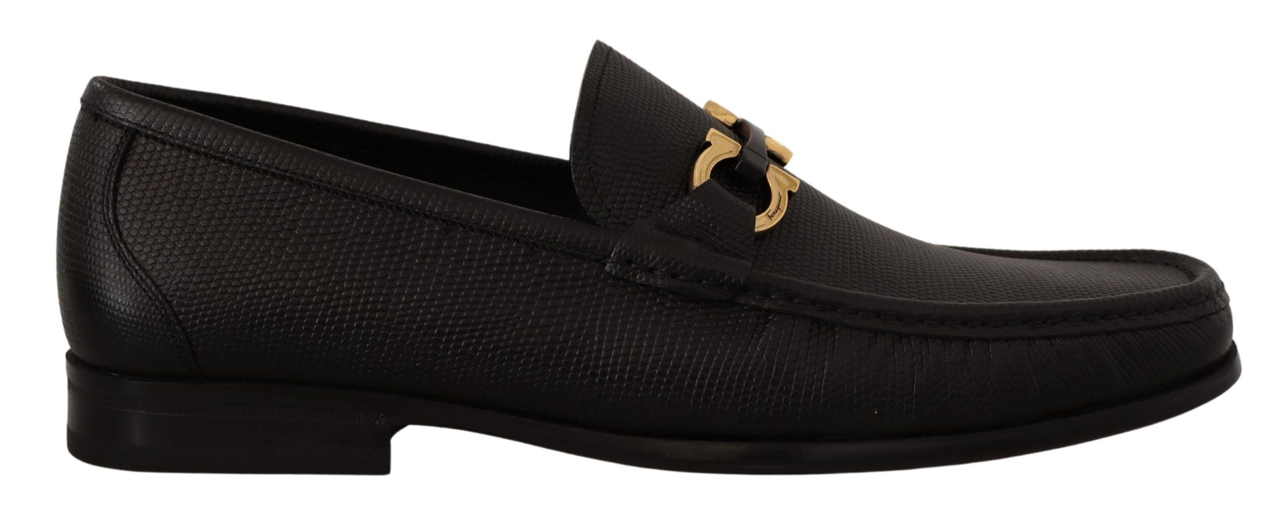 Elegante svarte loafers i kalveskinn