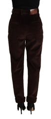 Dolce & Gabbana Bordeaux Corduroy Cotton Trouser Tapered Pants