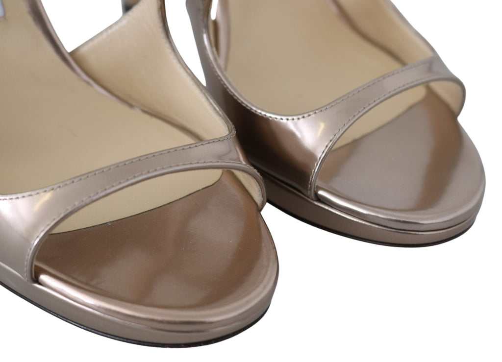 Ballerinasandaler i rosa med flytende speil