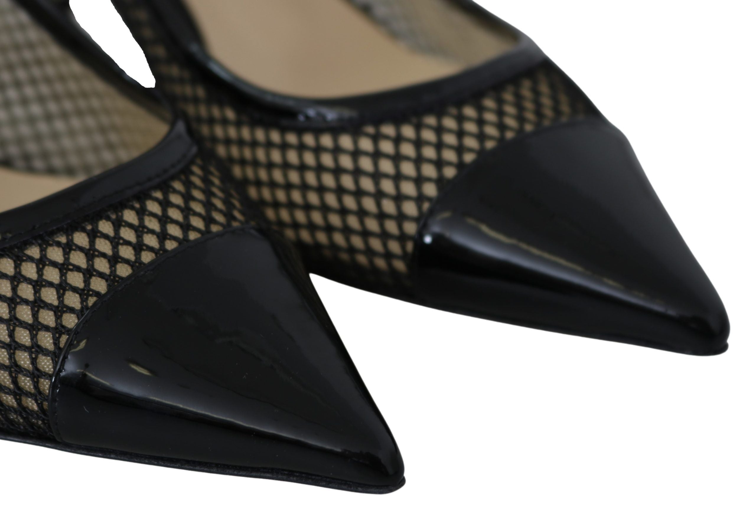Chic Lack Mesh Spetsiga Pumps